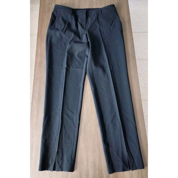 St John Collection Pants Womens 8 Black Straight Leg Crepe Career Trouser - Picture 1 of 6